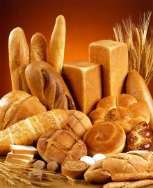 хлеб, батоны, булки, багеты с сухими ароматизаторами дело вкуса с пшеничными колосьями и пшеницей