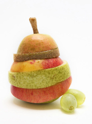 дольки фруктов груши, киви, персика, яблока, винограда, ароматизатор тутти-фрутти дело вкуса
